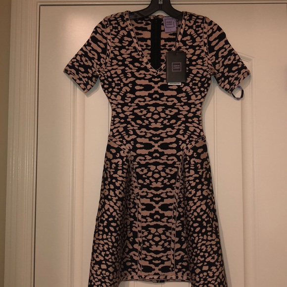 BNWT Herve Leger Animal Print Mini Dress - Picture 1 of 5